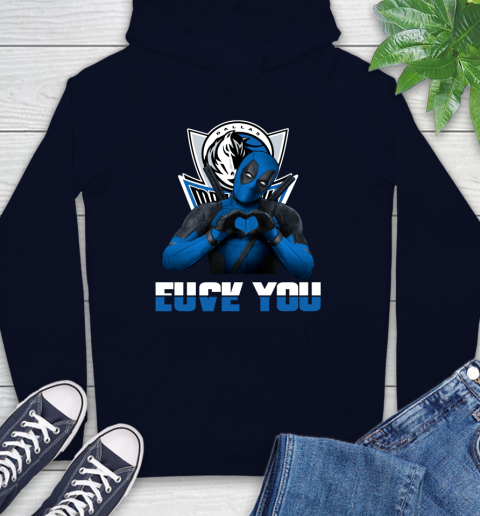 NBA Dallas Mavericks Deadpool Love You Fuck You Basketball Sports Hoodie 3