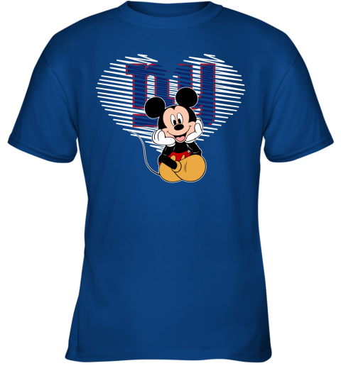 NFL New York Giants The Heart Mickey Mouse Disney Football T Shirt Ikzzn26NXXQ youth t shirt 26 95 151514 front royal
