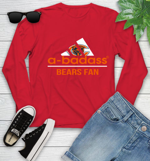 Chicago Bears NFL Football A Badass Adidas Adoring Fan Sports Youth Long Sleeve 11