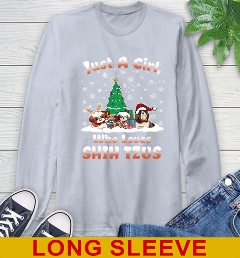 Christmas Just a girl who love shih tzus dog pet lover 60
