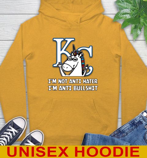 Los Angeles Angels MLB Baseball Unicorn I'm Not Anti Hater I'm Anti Bullshit (2) Hoodie 3