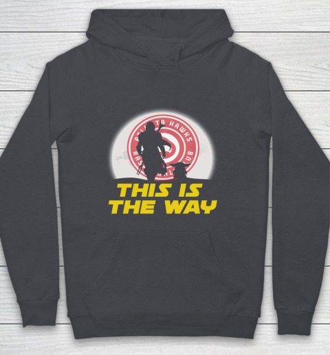 Atlanta Hawks NBA Basketball Star Wars Yoda And Mandalorian This Is The Way Youth Hoodie 5