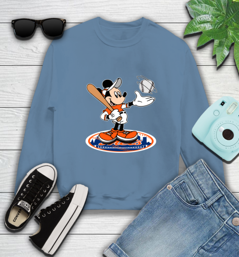 MLB Baseball New York Mets Cheerful Mickey Disney Shirt Sweatshirt 8