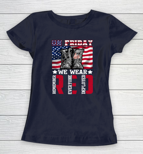 On Friday We Wear Red Remember Everyone Deployed Women's T-Shirt 2
