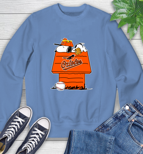 MLB Baltimore Orioles Snoopy Woodstock The Peanuts Movie Baseball T Shirt Sweatshirt 11