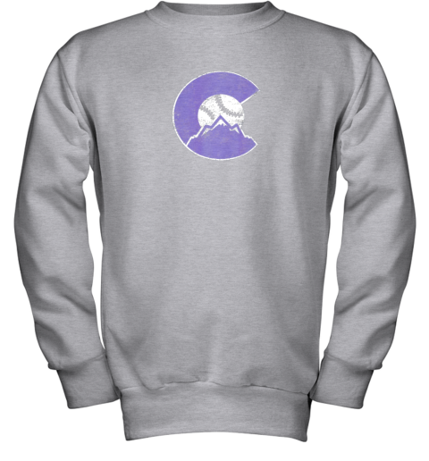 rocm new colorado rocky mountain baseball sports team youth sweatshirt 47 front sport grey