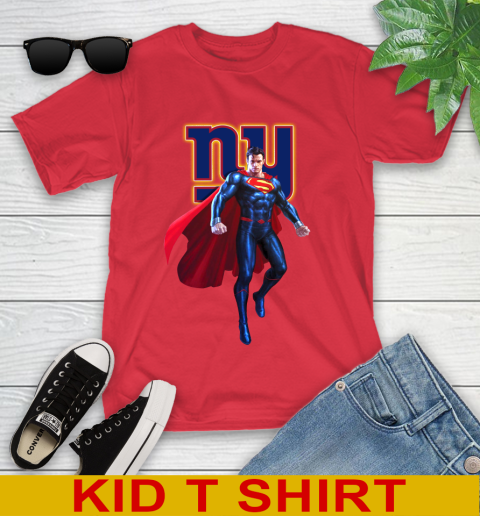 NFL Superman DC Sports Football New York Giants Youth T-Shirt 10