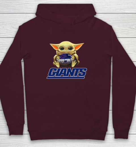 NFL Football New York Giants Baby Yoda Star Wars Youth Hoodie 7