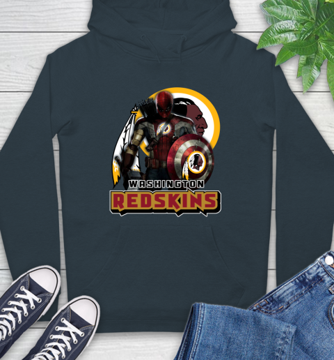 NFL Captain America Thor Spider Man Hawkeye Avengers Endgame Football Washington Redskins Hoodie 7