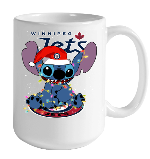 Winnipeg Jets NHL Hockey noel stitch Christmas Color Changing Mug 15oz 2
