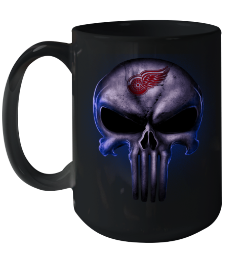 Detroit Red Wings NHL Hockey Punisher Skull Sports Ceramic Mug 15oz