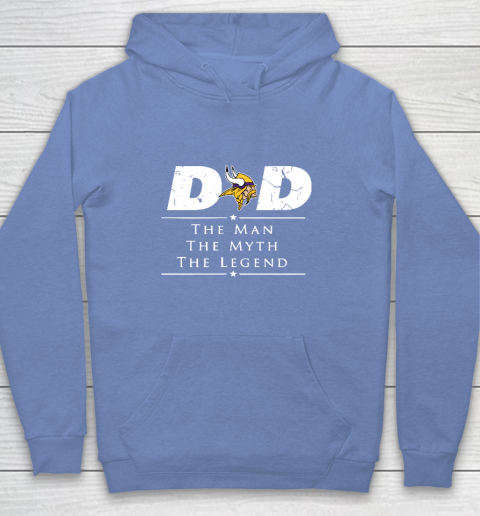 Minnesota Vikings NFL Football Dad The Man The Myth The Legend Youth Hoodie 8