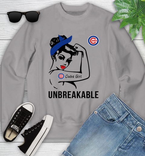 MLB Chicago Cubs Girl Unbreakable Baseball Sports Youth Sweatshirt 2