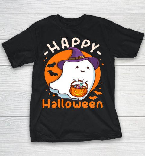 Happy Halloween Ghost Pumpkin Halloween Party Youth T-Shirt