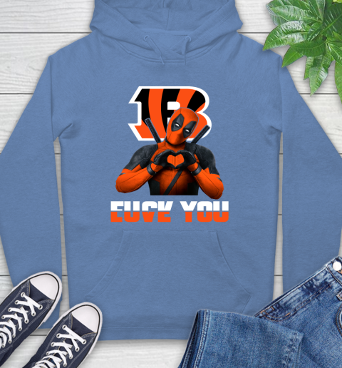 NHL Cincinnati Bengals Deadpool Love You Fuck You Football Sports Hoodie 11