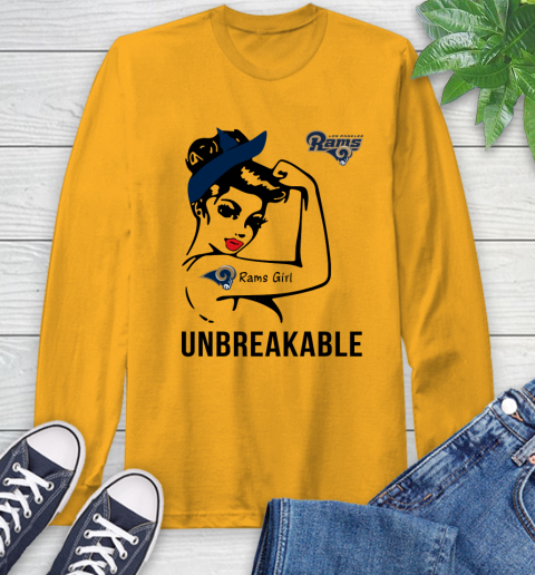 NFL Los Angeles Rams Girl Unbreakable Football Sports Long Sleeve T-Shirt 2