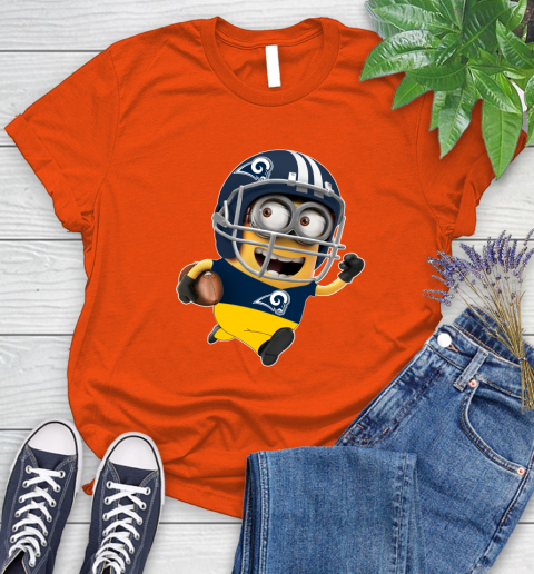 NFL Los Angeles Rams Minions Disney Football Sports Women's T-Shirt 4