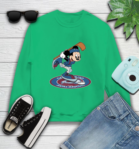 NHL Hockey Colorado Avalanche Cheerful Mickey Disney Shirt Sweatshirt 7