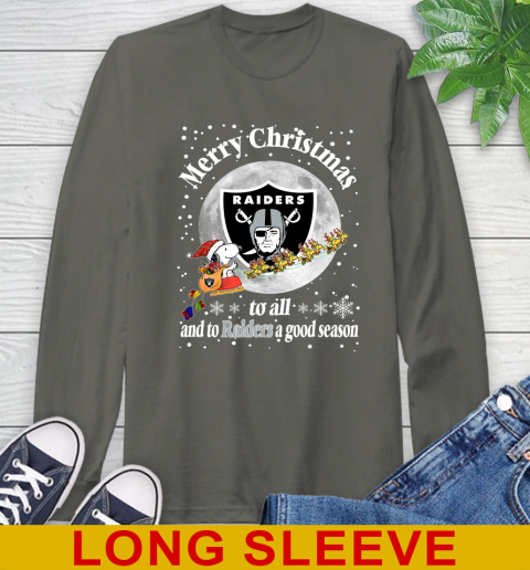 Oakland Raiders Merry Christmas To All And To Raiders A Good Season NFL Football Sports Long Sleeve T-Shirt 10