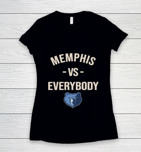 Memphis Grizzlies Vs Everybody Women's V-Neck T-Shirt