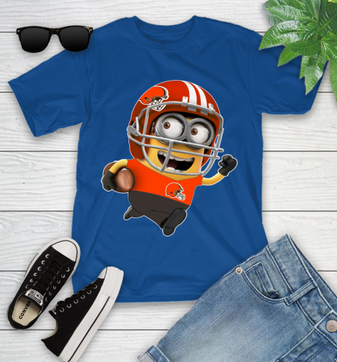 NFL Cleveland Browns Minions Disney Football Sports Youth T-Shirt 9