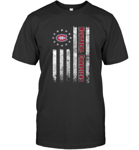 NHL American Flag Hockey Sports Montreal Canadiens T-Shirt