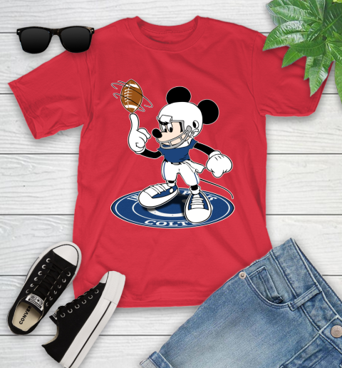 NFL Football Indianapolis Colts Cheerful Mickey Disney Shirt Youth T-Shirt 10