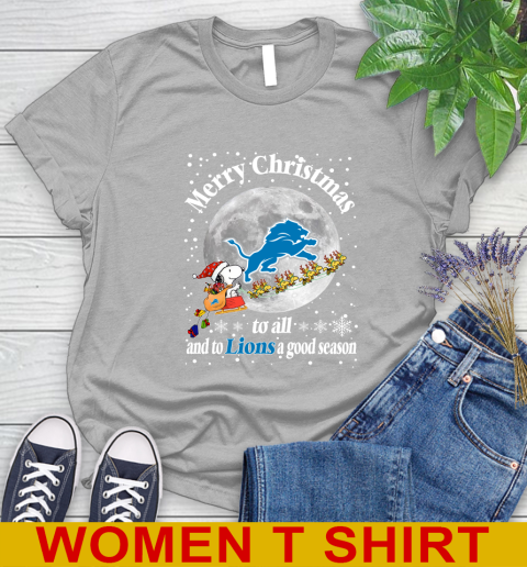 Detroit Lions Merry Christmas To All And To Lions A Good Season NFL Football Sports Women's T-Shirt 5