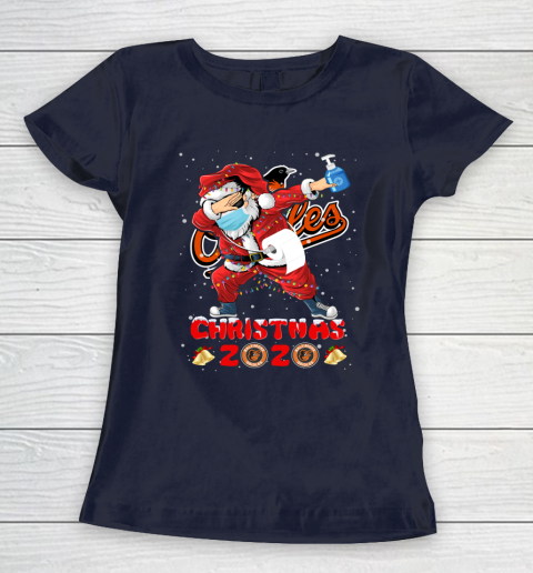 Baltimore Orioles Funny Santa Claus Dabbing Christmas 2020 MLB Women's T-Shirt 2
