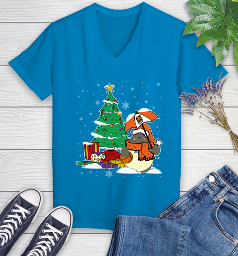 Phoenix Suns NBA Basketball Cute Tonari No Totoro Christmas Sports Women's V-Neck T-Shirt 7