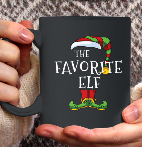 Favorite Elf Family Matching Christmas Group Funny Pajama Ceramic Mug 11oz