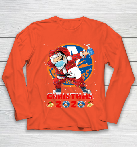 New York Islanders Funny Santa Claus Dabbing Christmas 2020 NHL Youth Long Sleeve 3