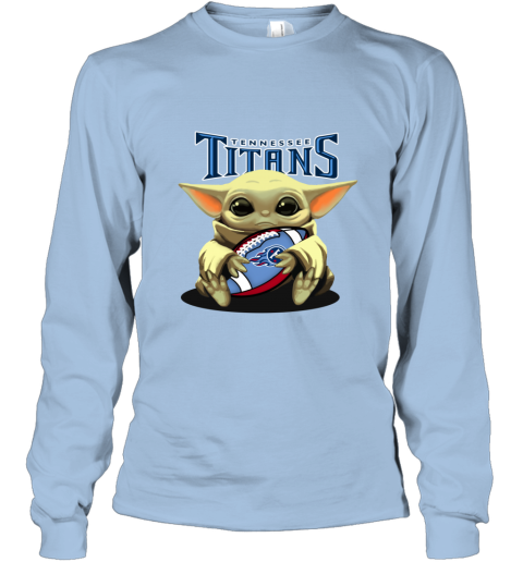 Baby Yoda Loves The Tennessee Titans rloc baby yoda loves the tennessee titans long sleeve tee 14 front light blue