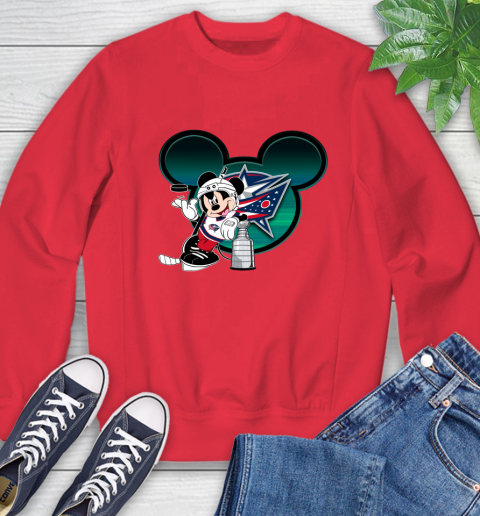 NHL Columbus Blue Jackets Stanley Cup Mickey Mouse Disney Hockey T Shirt Sweatshirt 10