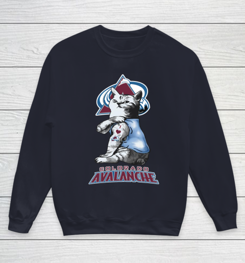 NHL My Cat Loves Colorado Avalanche Hockey Youth Sweatshirt 2