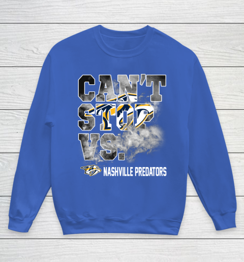 NHL Nashville Predators Hockey Can't Stop Vs Youth Sweatshirt 7 NHL Nashville Predators Hockey Can't Stop Vs Youth Sweatshirt - Image 7