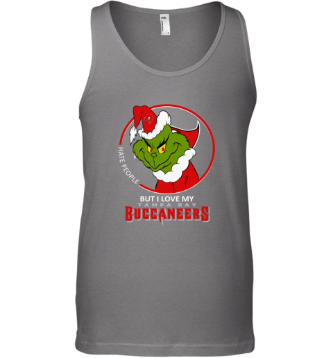 1lvf i hate people but i love my tampa bay buccaneers grinch nfl unisex tank 17 front graphite heather