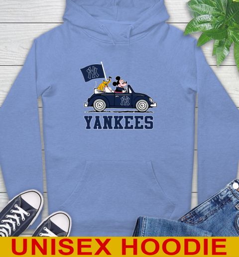 MLB Baseball New York Yankees Pluto Mickey Driving Disney Shirt Hoodie 11