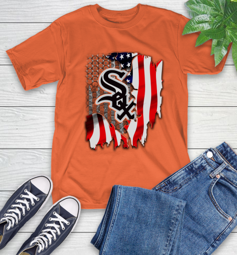 Chicago White Sox MLB Baseball American Flag T-Shirt 4