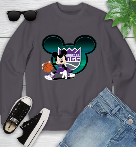 NBA Sacramento Kings Mickey Mouse Disney Basketball Youth Sweatshirt 6