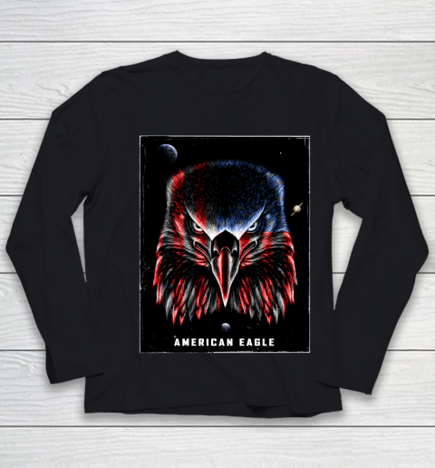 Independence Day 4th Of July American Eagle Youth Long Sleeve
