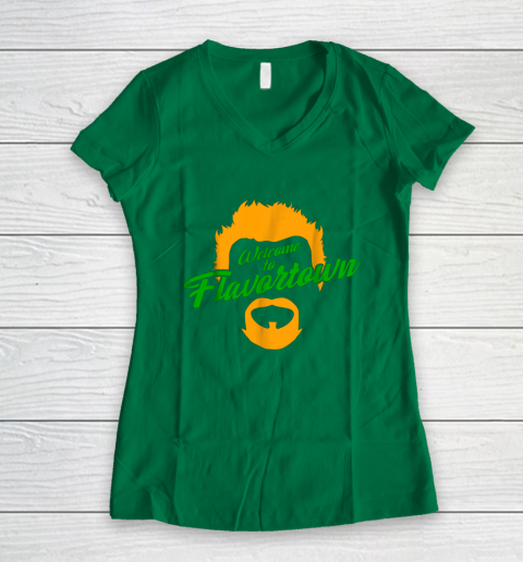 Guy Fieri Flavortown Shirt Welcome to Flavortown Women's V-Neck T-Shirt 3