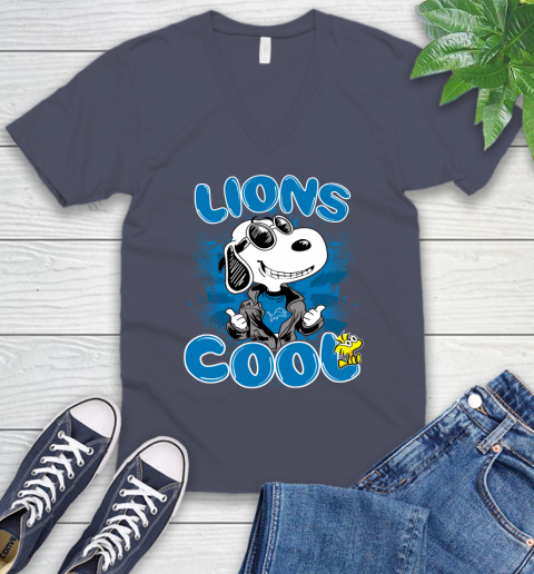 NFL Football Detroit Lions Cool Snoopy Shirt V-Neck T-Shirt 7