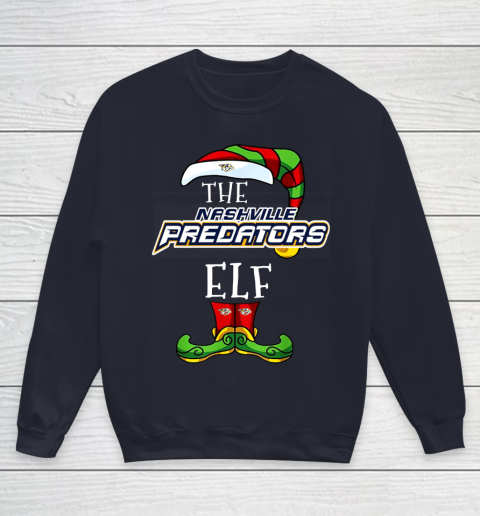 Nashville Predators Christmas ELF Funny NHL Youth Sweatshirt 2