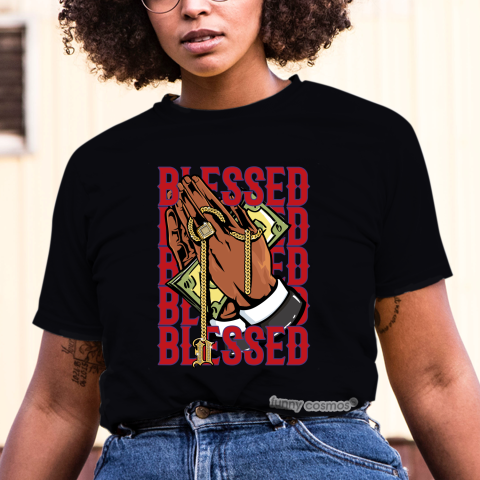 Air Jordan 5 Top 3 Matching Sneaker Tshirt Drake Blessed Black and Red Jordan Tshirt