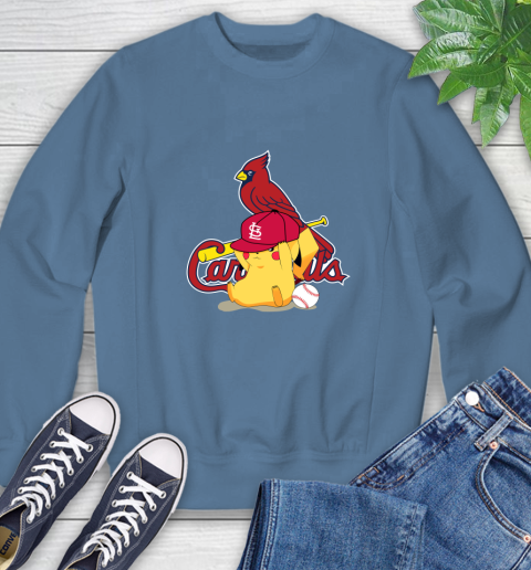 MLB Pikachu Baseball Sports St.Louis Cardinals Sweatshirt 7