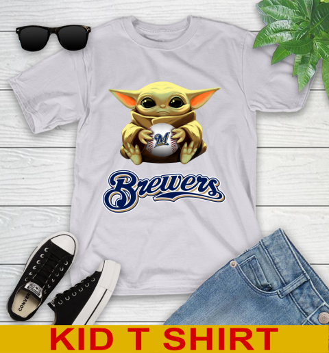 MLB Baseball Milwaukee Brewers Star Wars Baby Yoda Shirt 105
