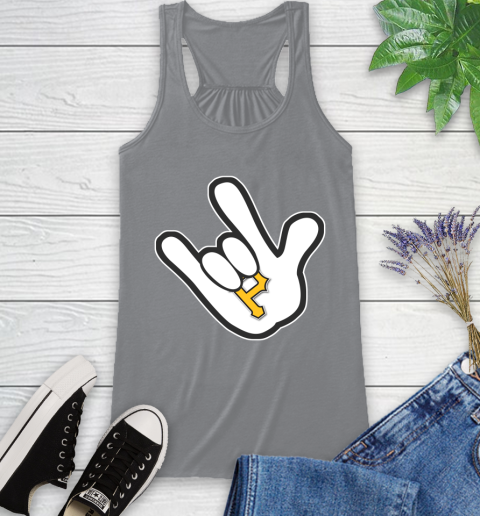 Pittsburgh Pirates MLB Baseball Mickey Rock Hand Disney Racerback Tank 5
