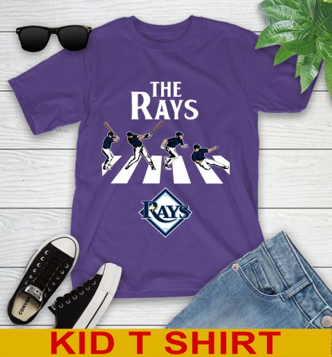 MLB Baseball Tampa Bay Rays The Beatles Rock Band Shirt Youth T-Shirt 3