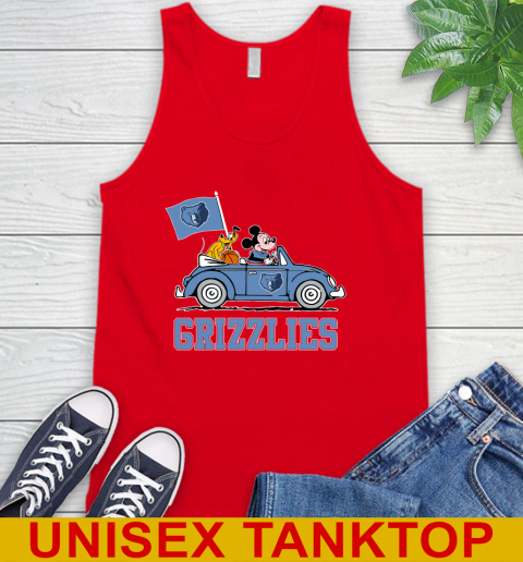 NBA Basketball Memphis Grizzlies Pluto Mickey Driving Disney Shirt Tank Top 6